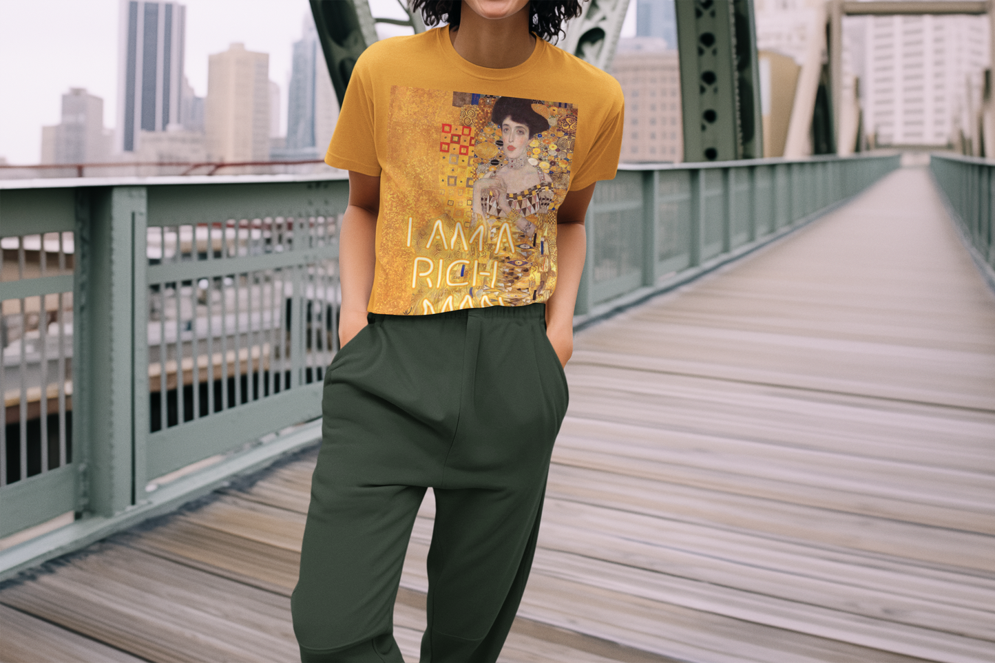 Gustav Klimt unisex T-Shirt: “I Am a Rich Man” Edition