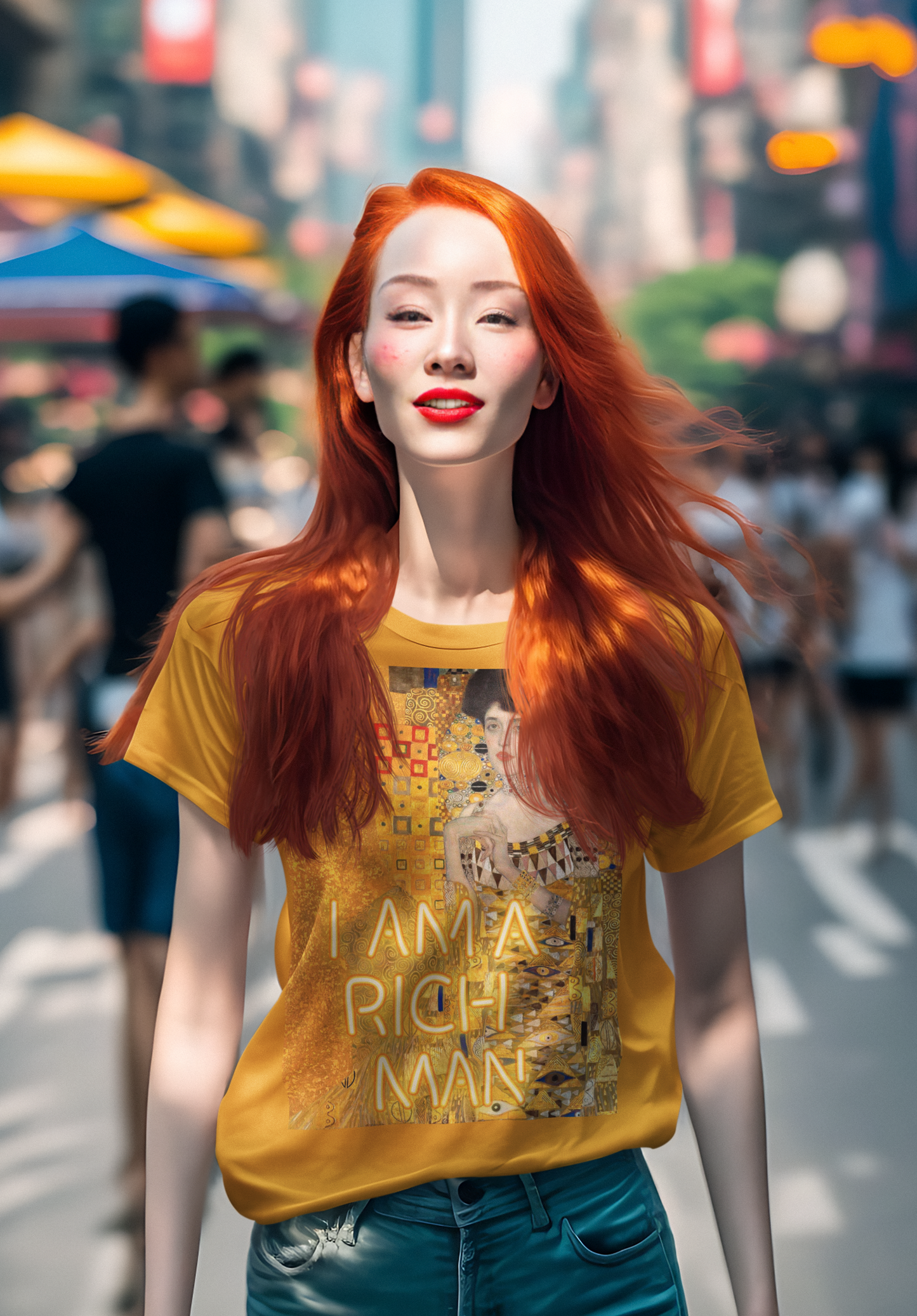 Gustav Klimt unisex T-Shirt: “I Am a Rich Man” Edition