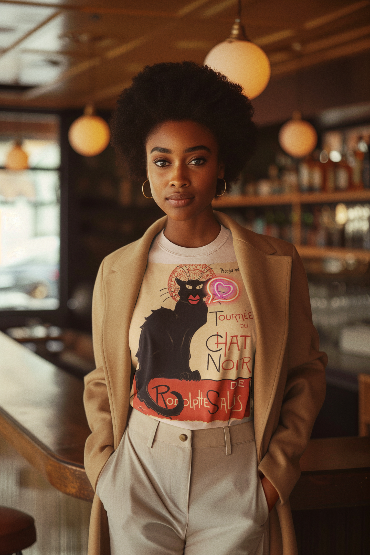 Tournée du Chat Noir unisex T-Shirt: Neon Love Edition