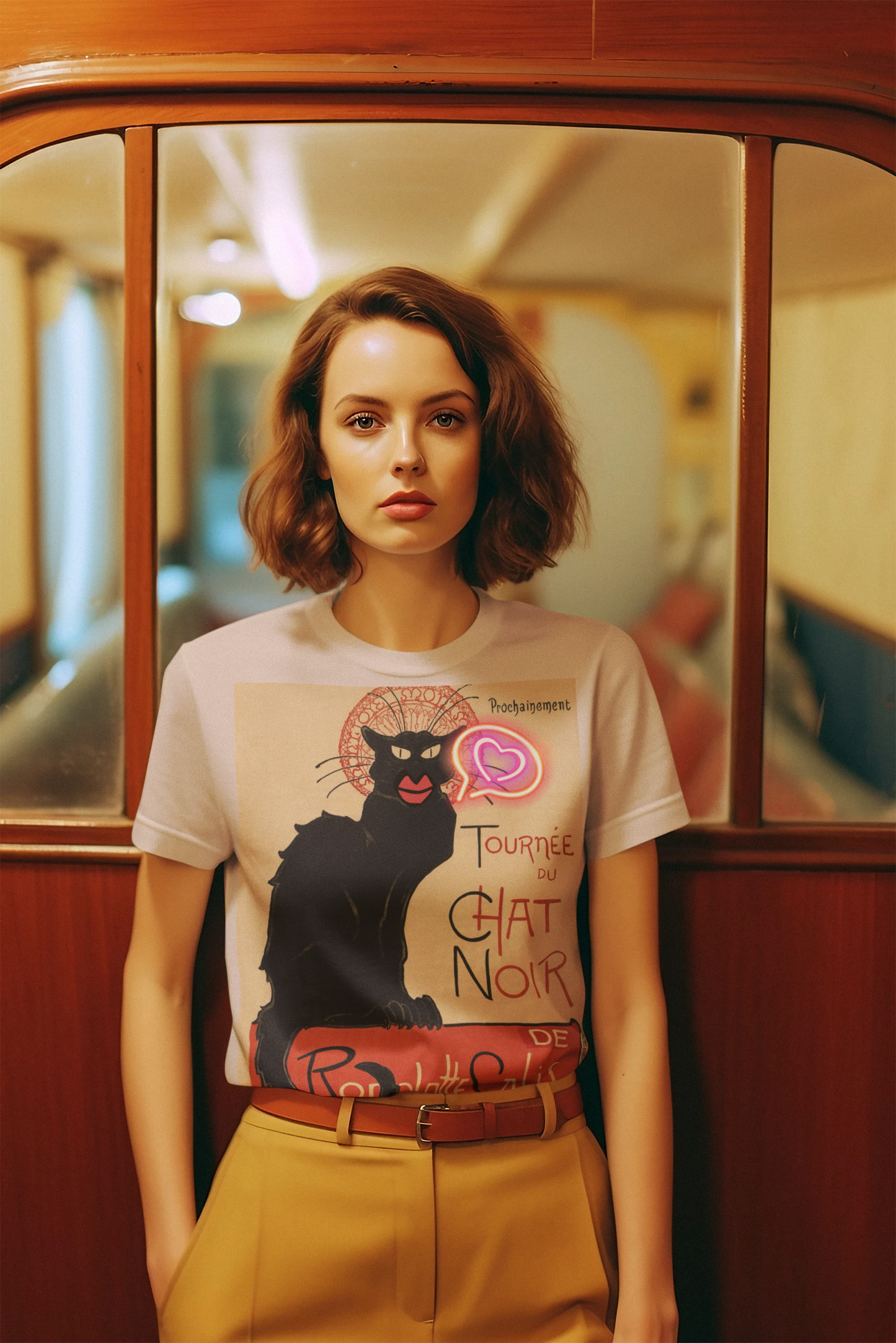Tournée du Chat Noir unisex T-Shirt: Neon Love Edition