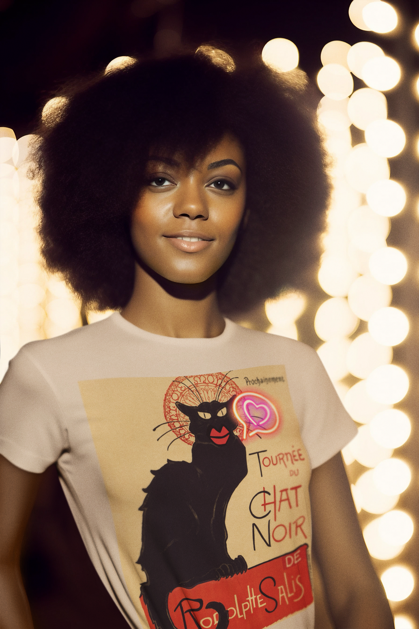 Tournée du Chat Noir unisex T-Shirt: Neon Love Edition