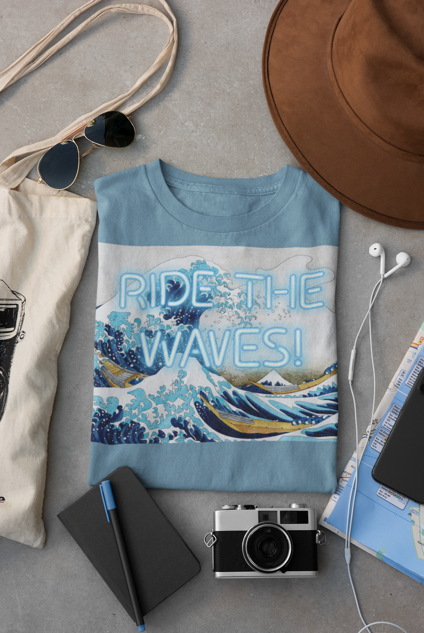 The Great Wave unisex T-Shirt: "Ride the Waves" Edition