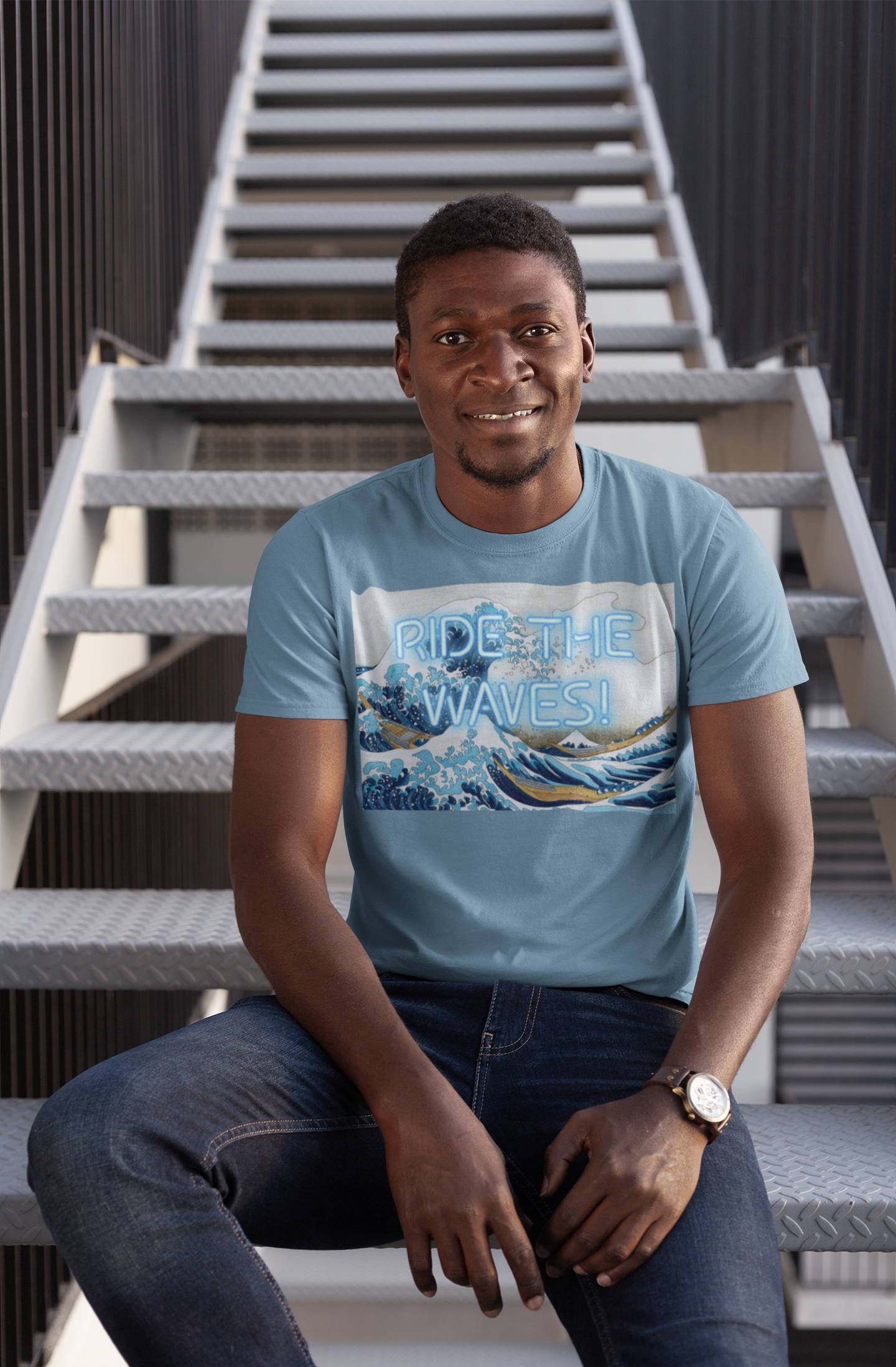 The Great Wave unisex T-Shirt: "Ride the Waves" Edition