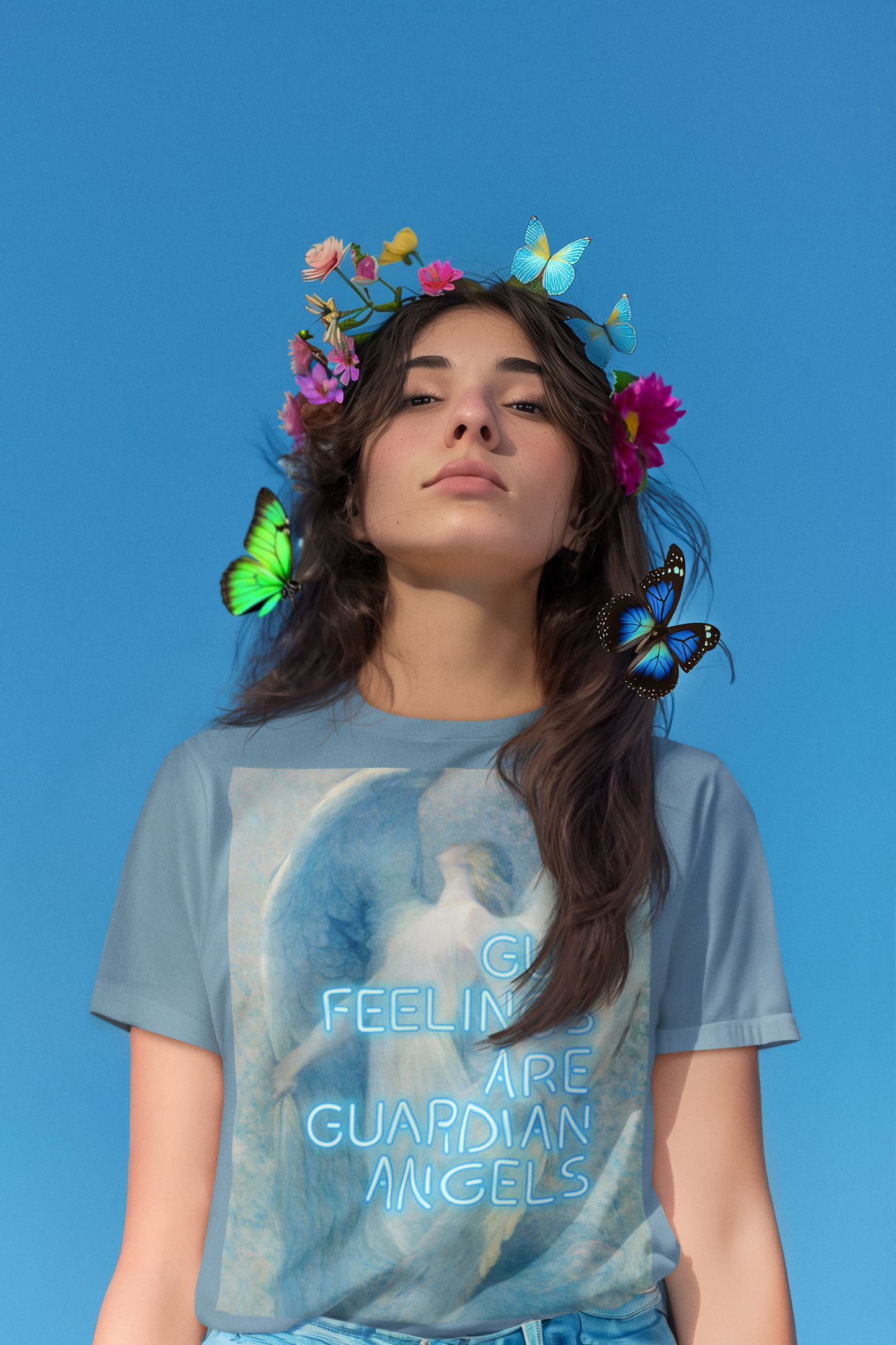 The Angel unisex T-Shirt: "Gut Feelings Are Guardian Angels" Edition