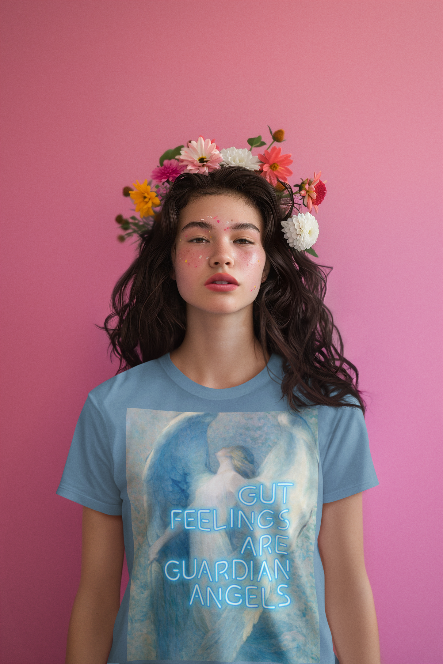 The Angel unisex T-Shirt: "Gut Feelings Are Guardian Angels" Edition