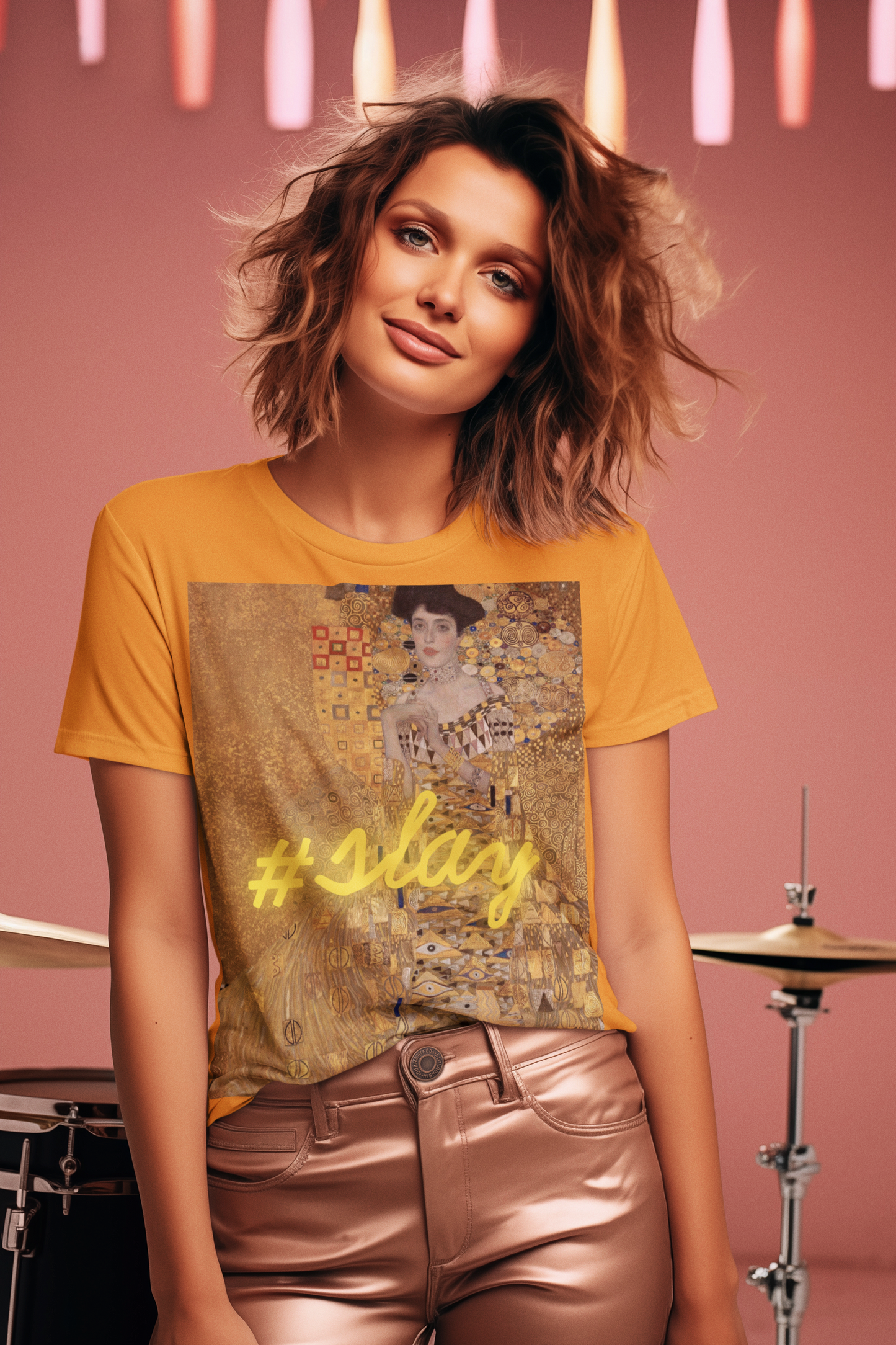 Gustav Klimt’s Portrait of Adele Bloch-Bauer I unisex T-Shirt: #Slay Edition