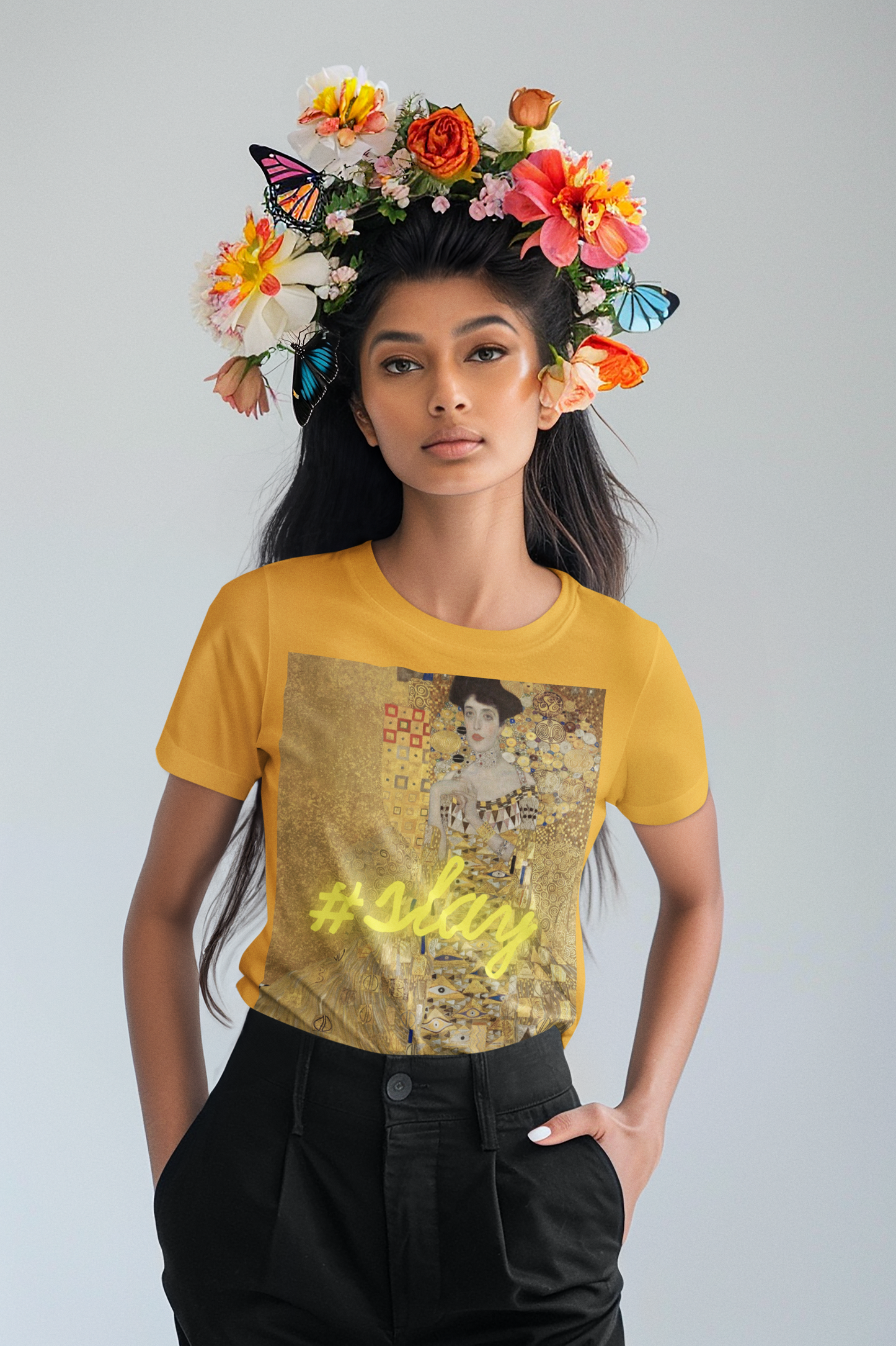 Gustav Klimt’s Portrait of Adele Bloch-Bauer I unisex T-Shirt: #Slay Edition