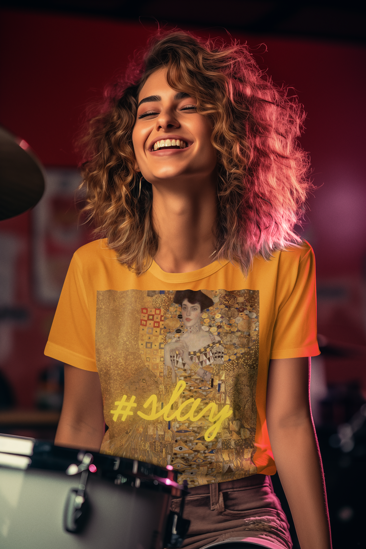 Gustav Klimt’s Portrait of Adele Bloch-Bauer I unisex T-Shirt: #Slay Edition