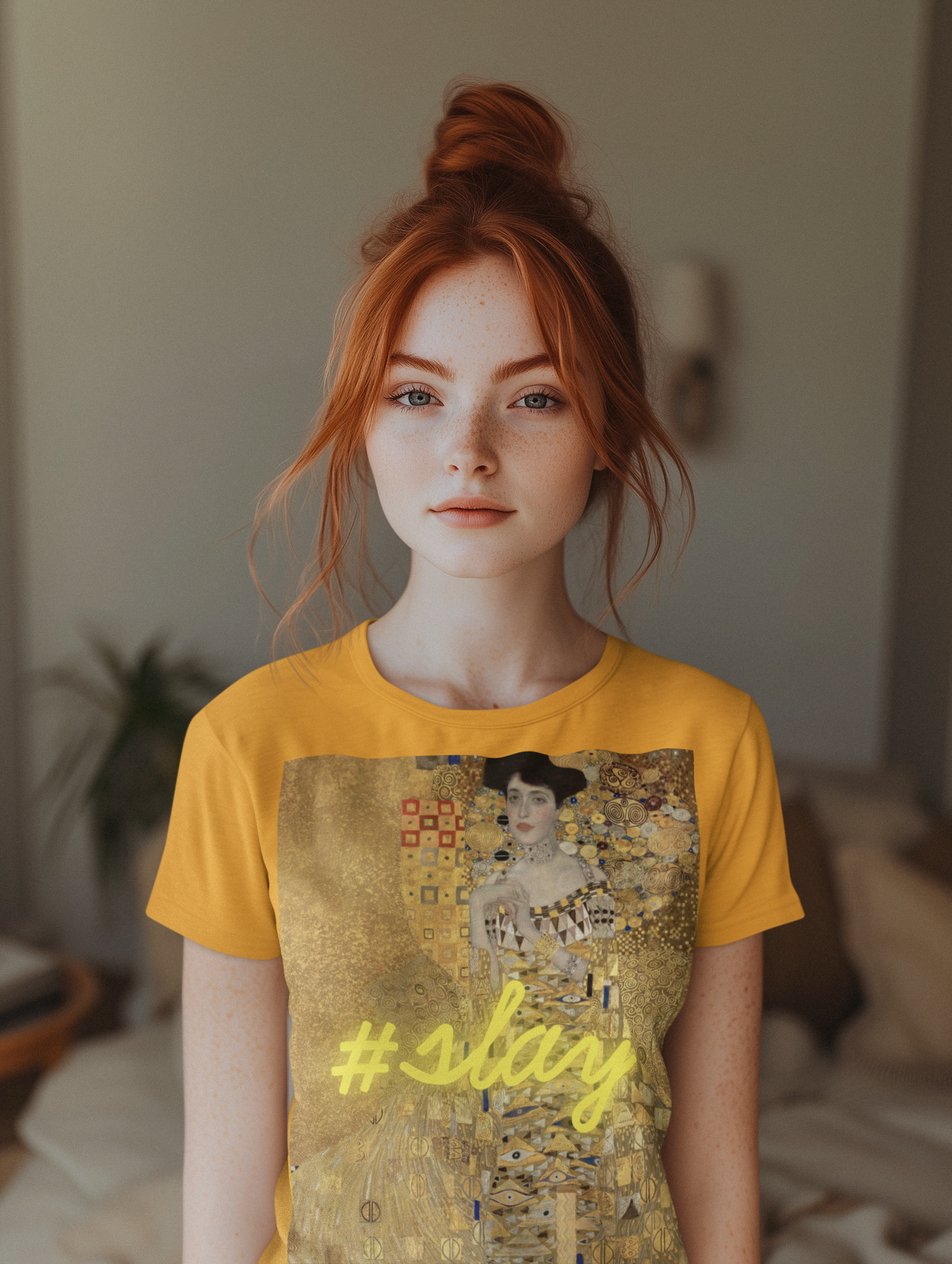 Gustav Klimt’s Portrait of Adele Bloch-Bauer I unisex T-Shirt: #Slay Edition