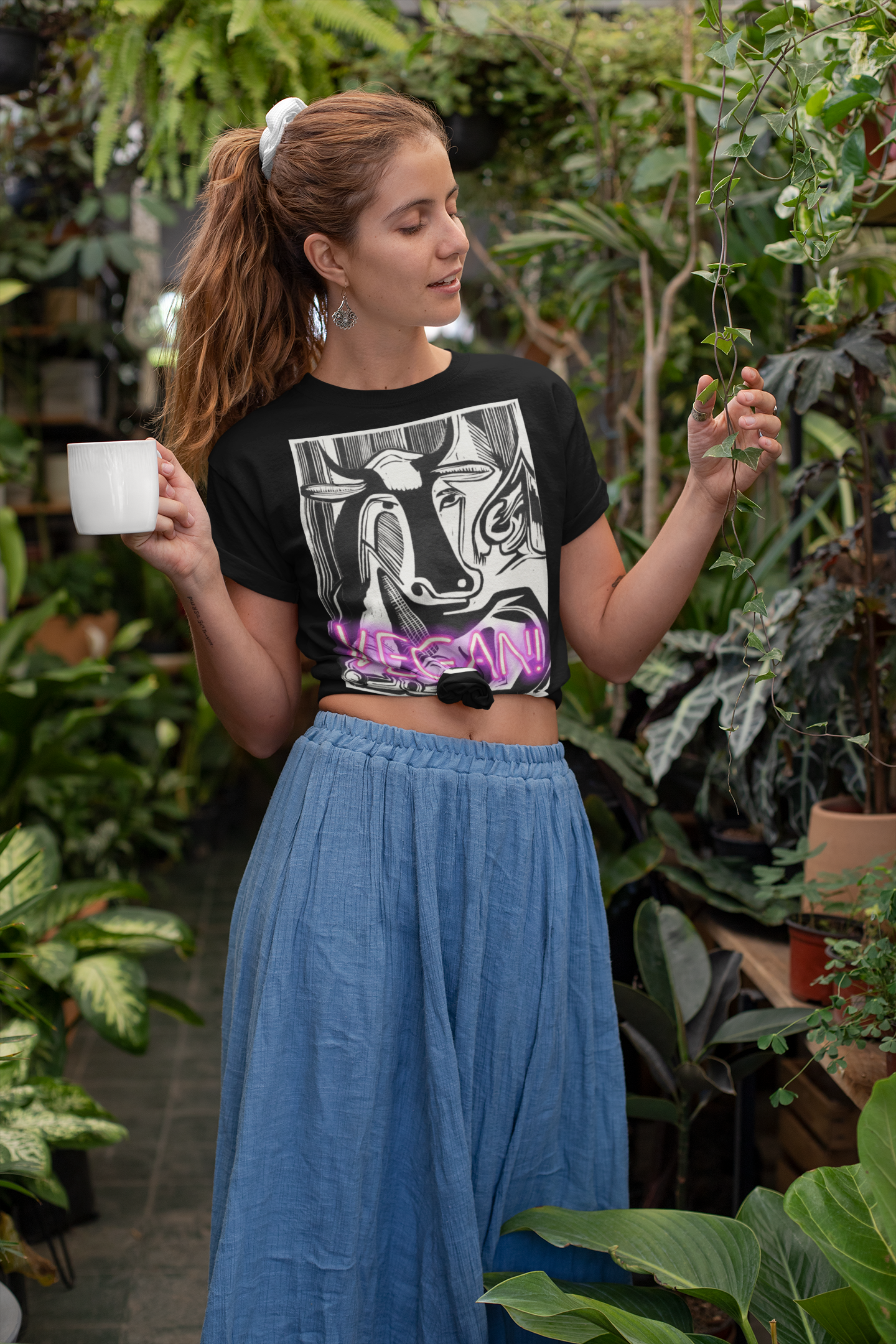 The Large Cow Laying Down T-Shirt – Kirchner - Vegan! Neon Edition