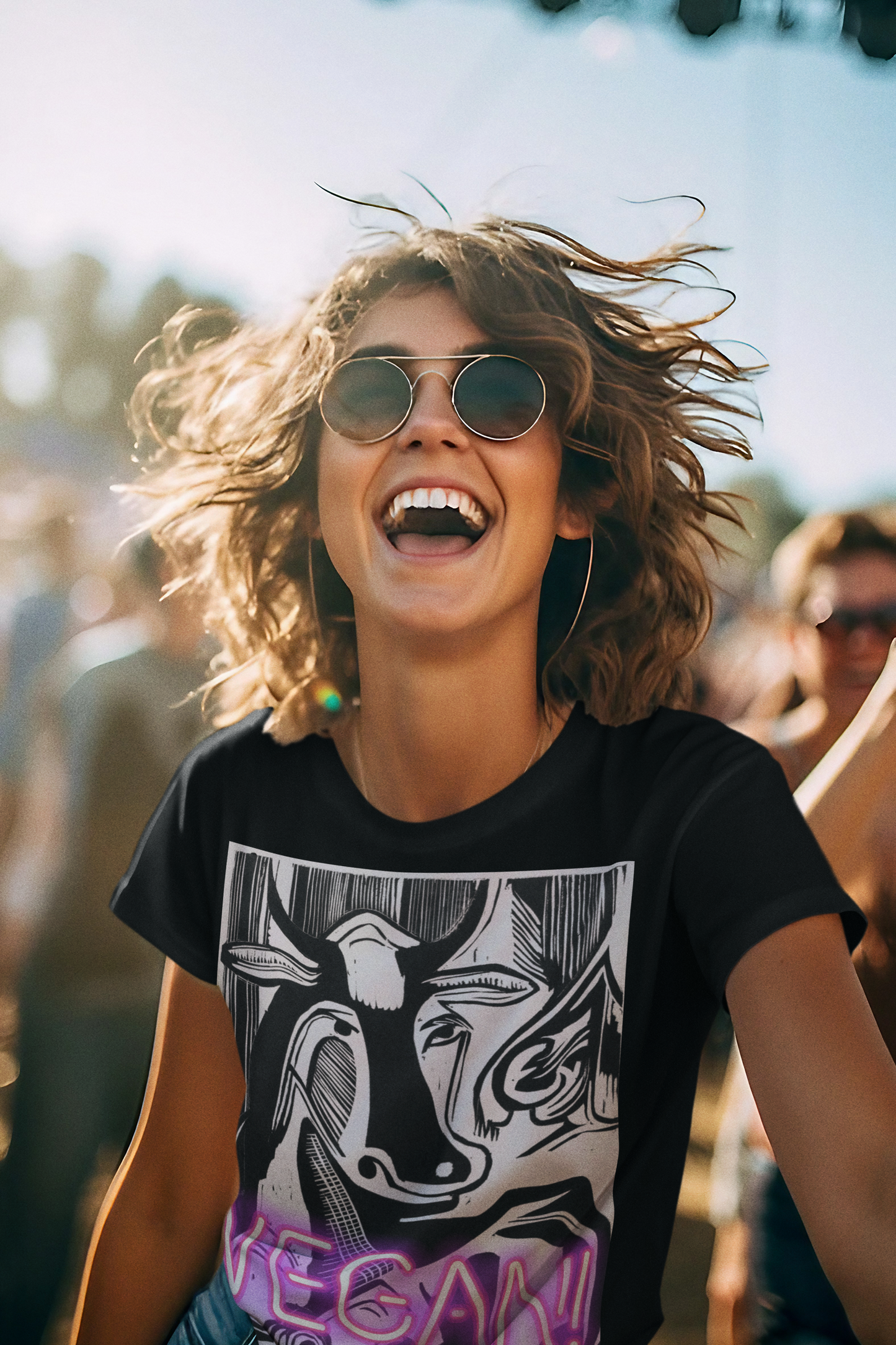 The Large Cow Laying Down T-Shirt – Kirchner - Vegan! Neon Edition