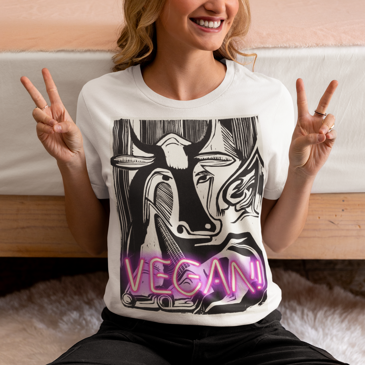 The Large Cow Laying Down unisex T-Shirt – Kirchner - Vegan! Neon Edition