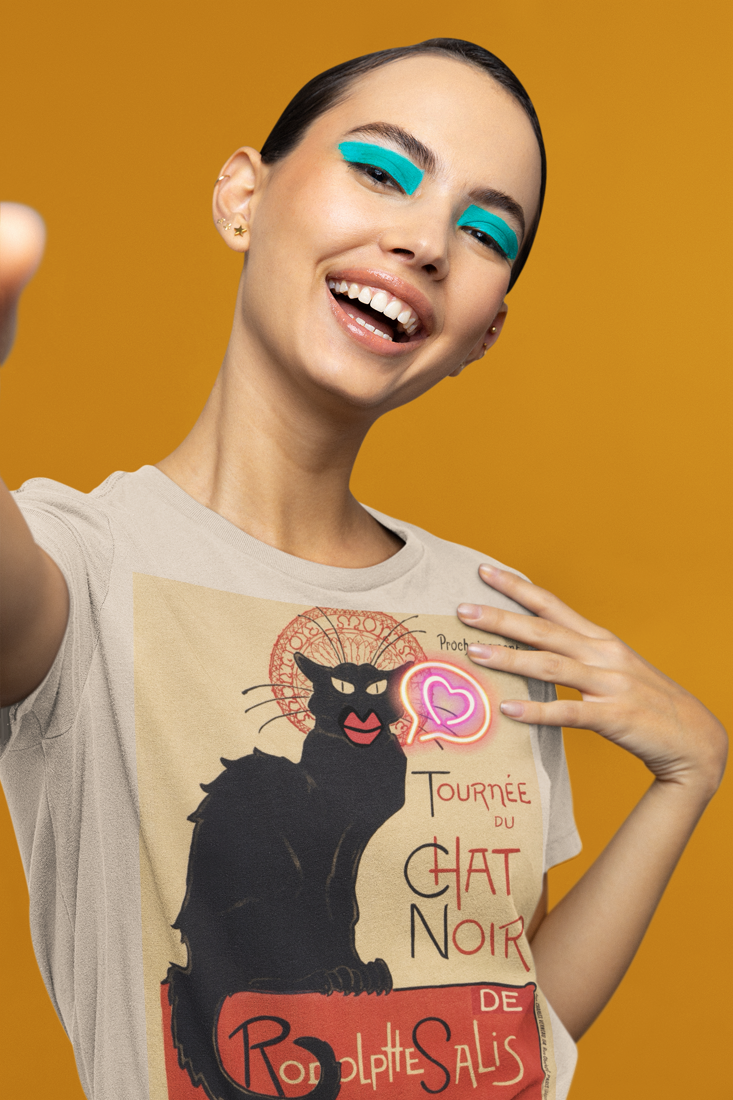 Tournée du Chat Noir unisex T-Shirt: Neon Love Edition