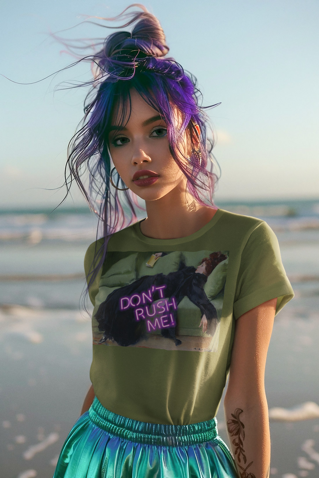 Decadent Young Woman T-Shirt: The ‘Don’t Rush Me’ Edition – A Statement in Fashion