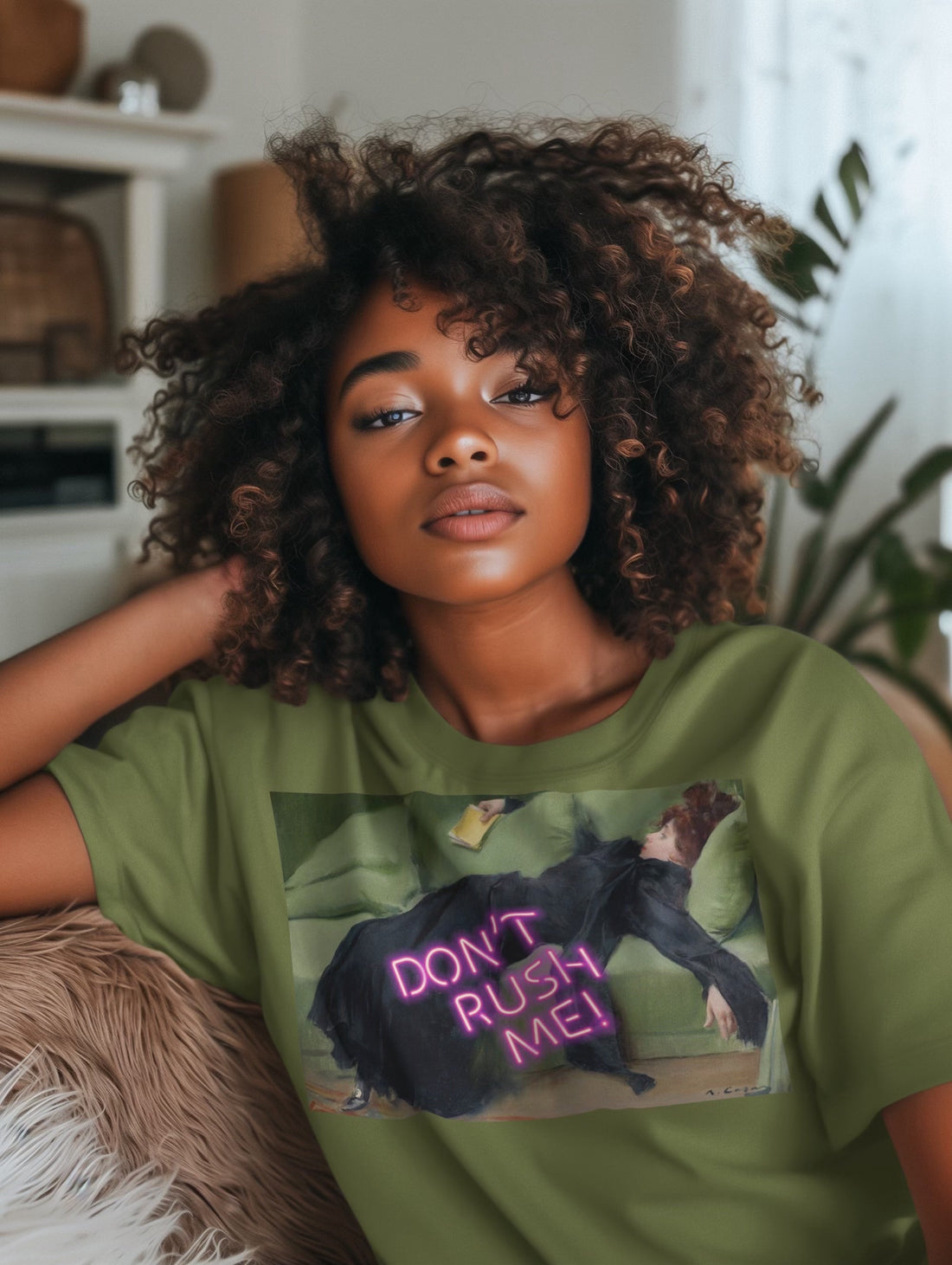 Decadent Young Woman T-Shirt: The Perfect Blend of Art, Attitude, and Sustainability