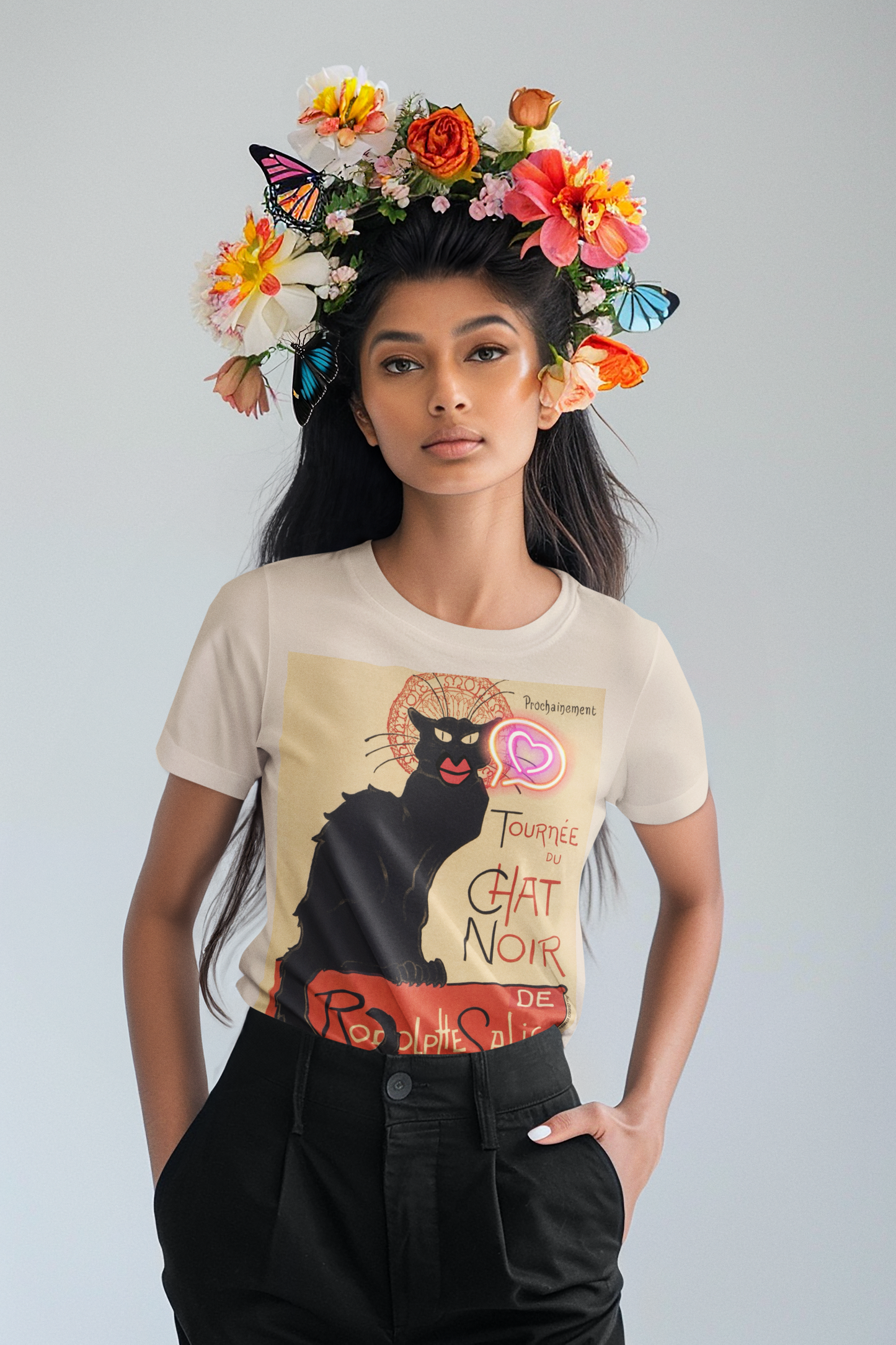 Tournée du Chat Noir unisex T-Shirt: Neon Love Edition