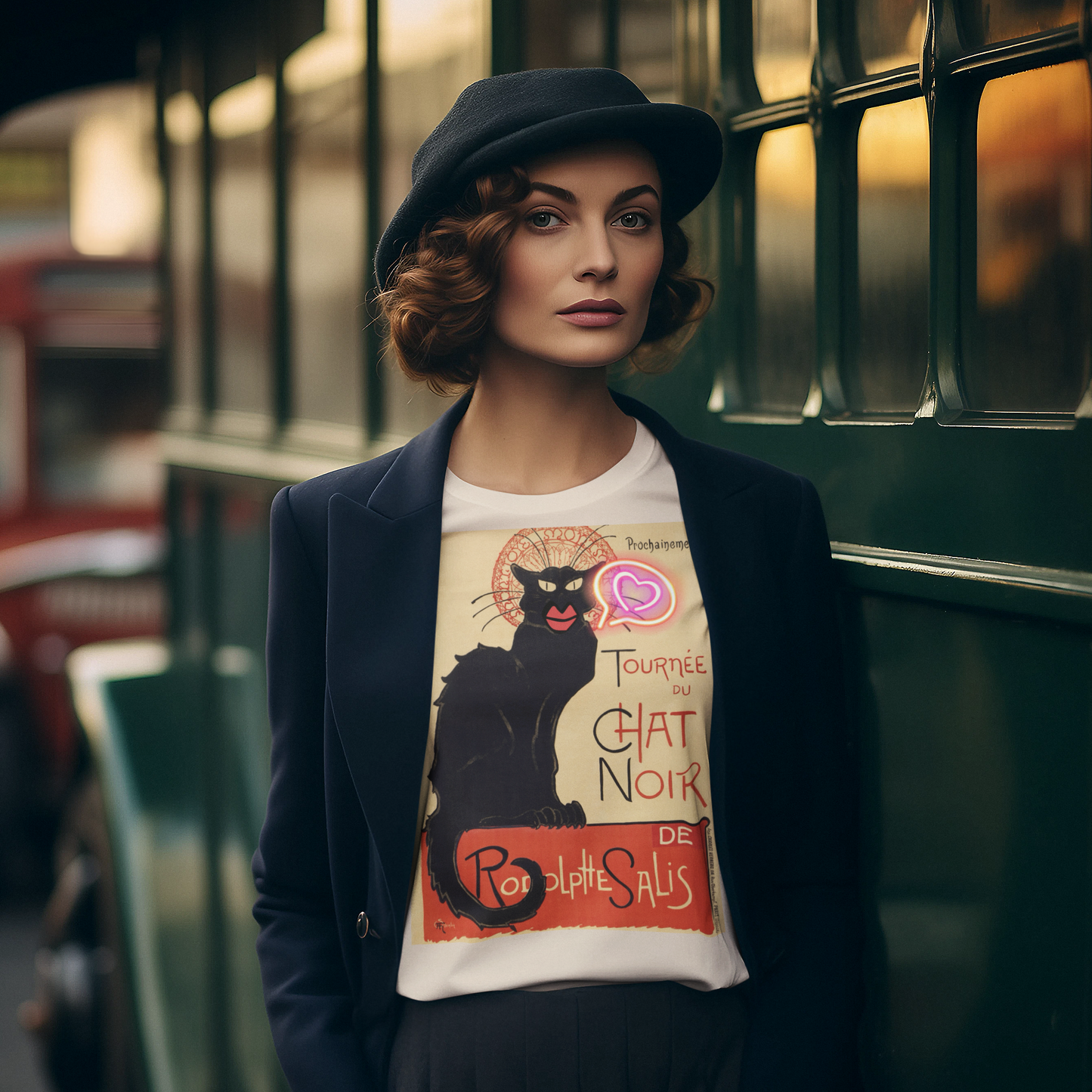 Tournée du Chat Noir unisex T-Shirt: Neon Love Edition