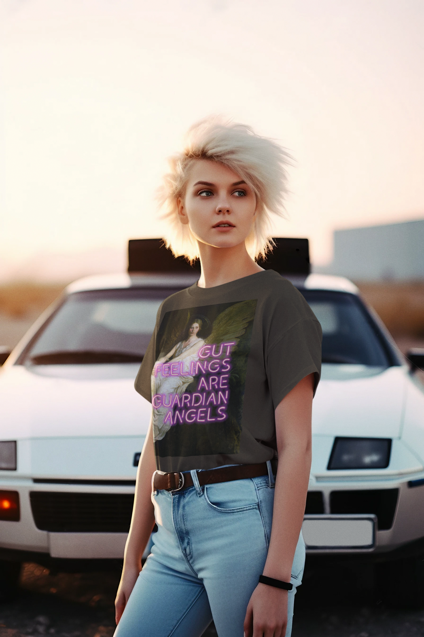 Stevenson Memorial unisex T-Shirt: “Gut Feelings Are Guardian Angels” Edition