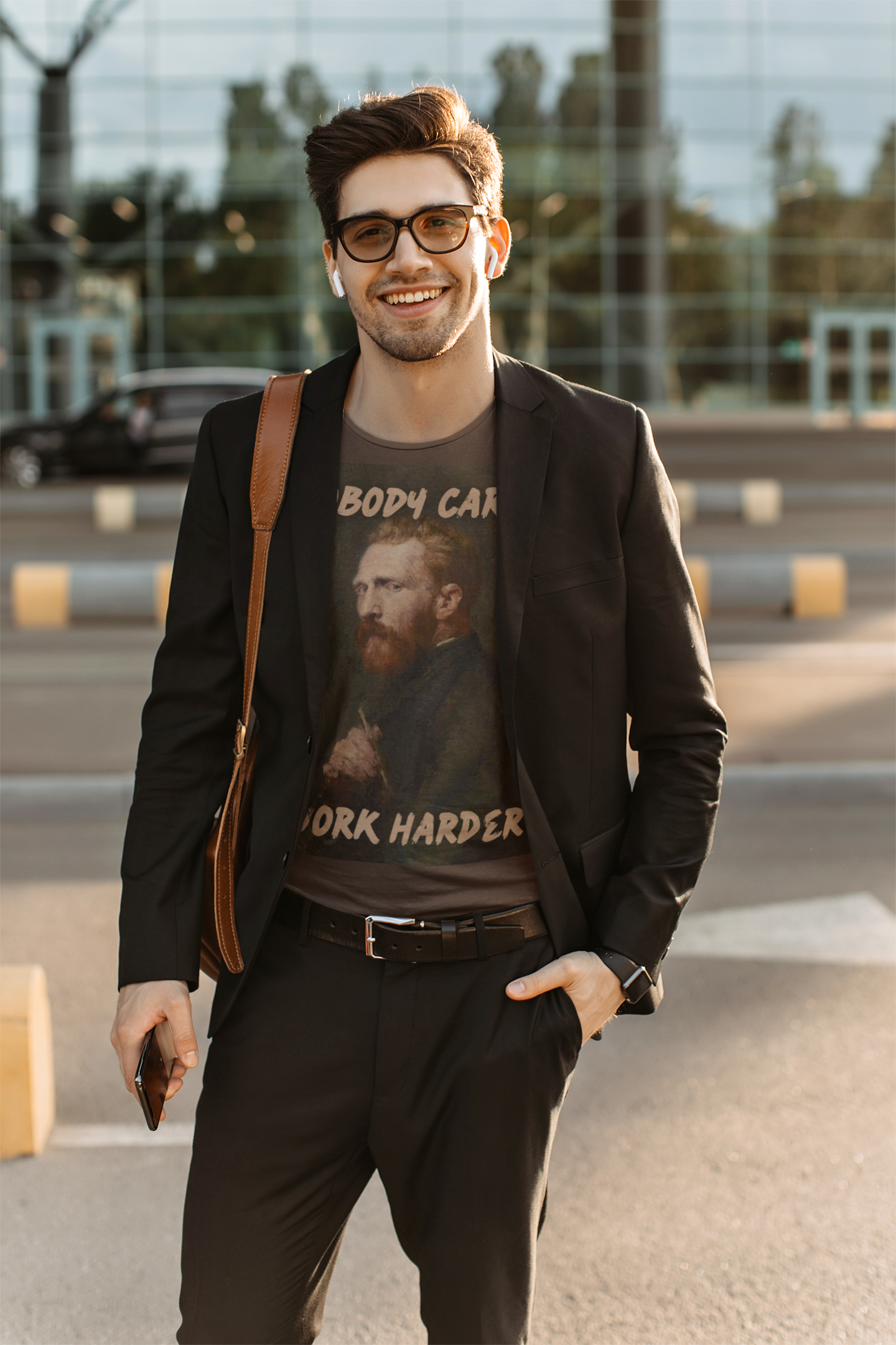 Van Gogh unisex T-Shirt: “Nobody Cares, Work Harder” Edition
