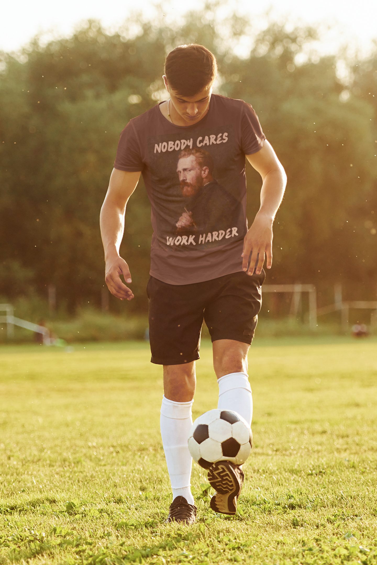 Van Gogh unisex T-Shirt: “Nobody Cares, Work Harder” Edition