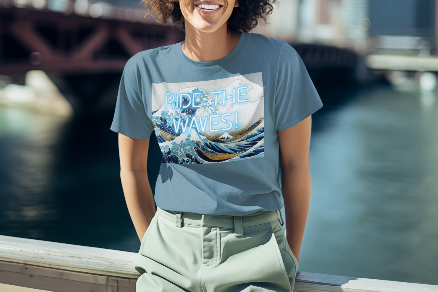The Great Wave unisex T-Shirt: "Ride the Waves" Edition