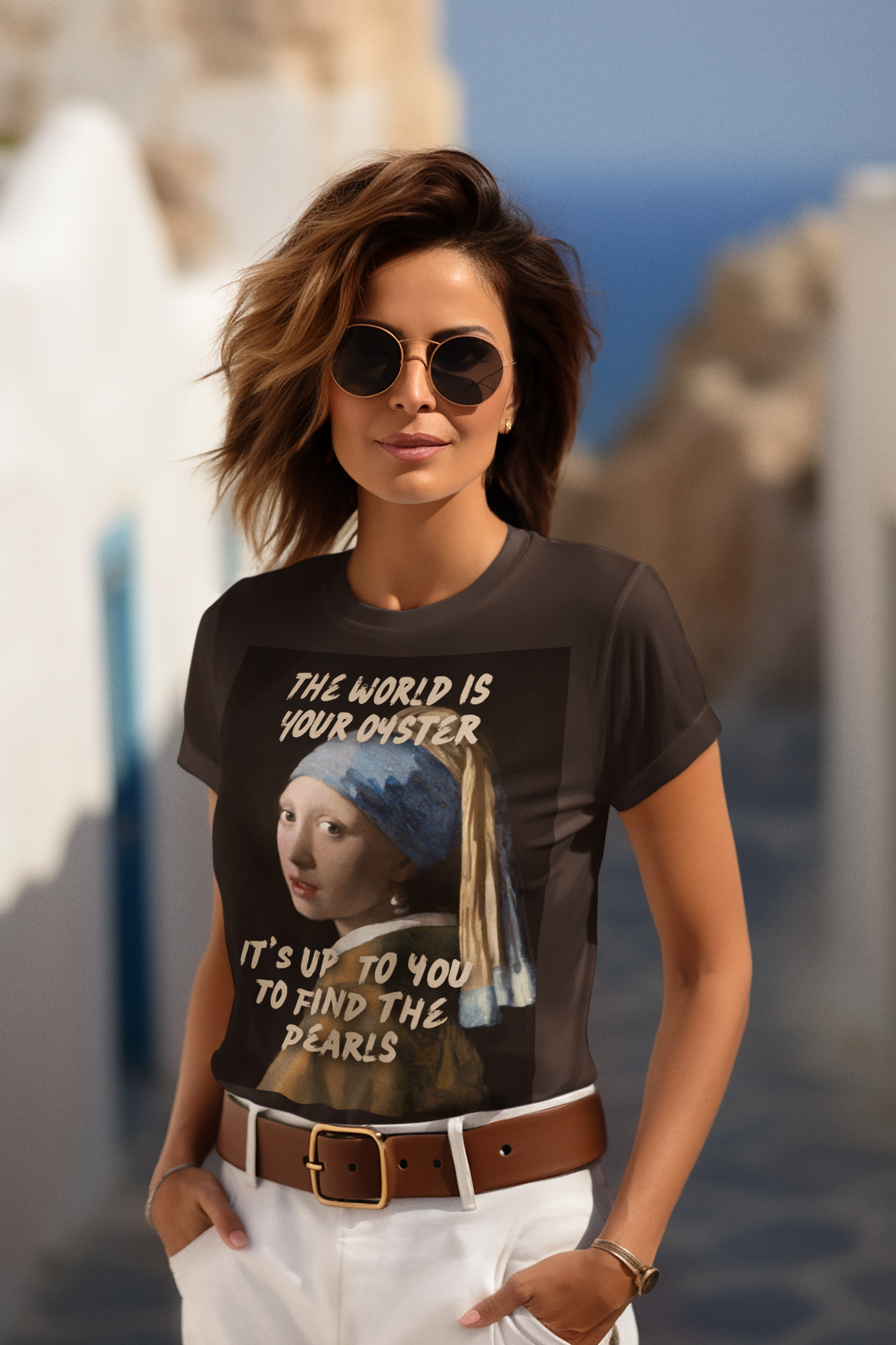 Pearl Earring unisex T-Shirt: "The World Is Your Oyster" Edition