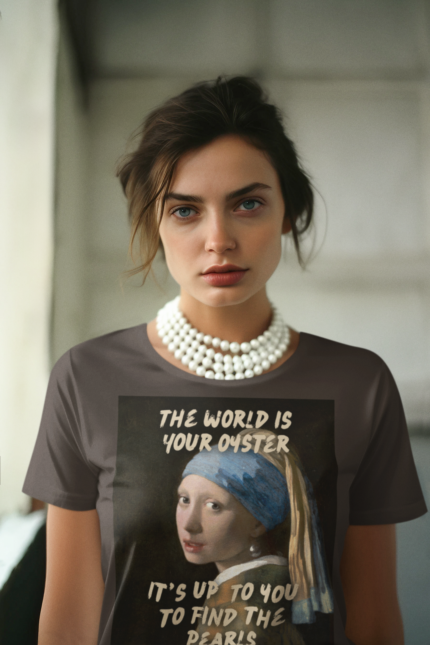 Pearl Earring unisex T-Shirt: "The World Is Your Oyster" Edition