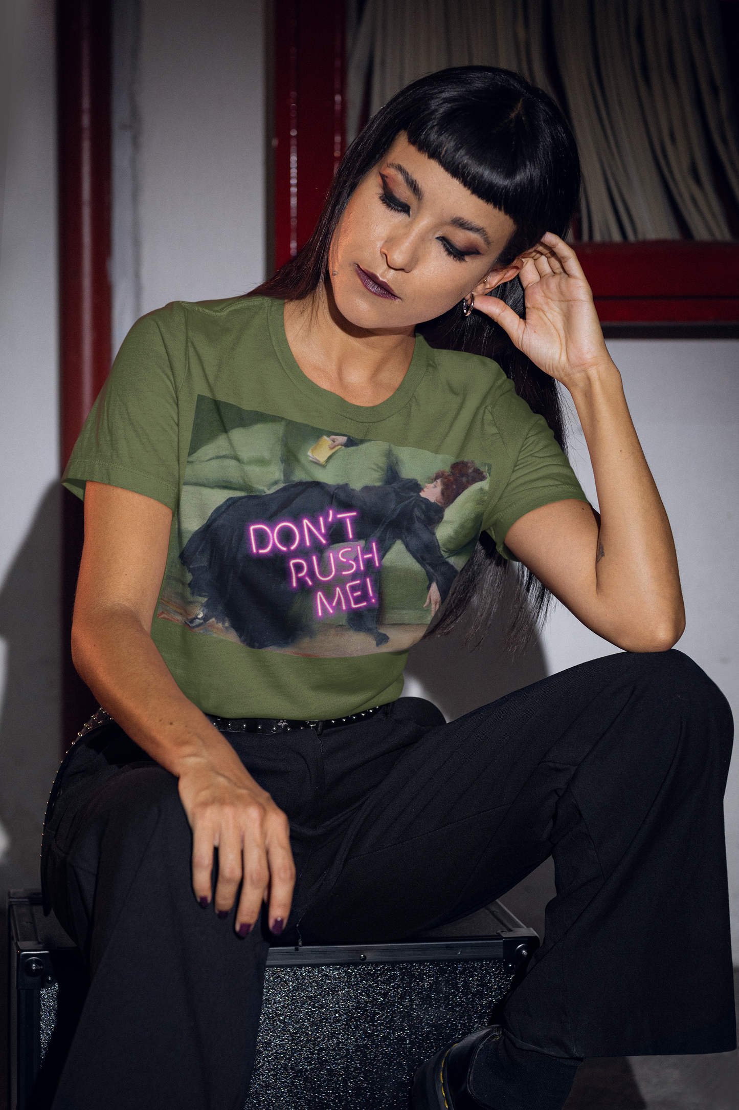 Decadent Young Woman unisex T-Shirt: "Don’t Rush Me" Edition