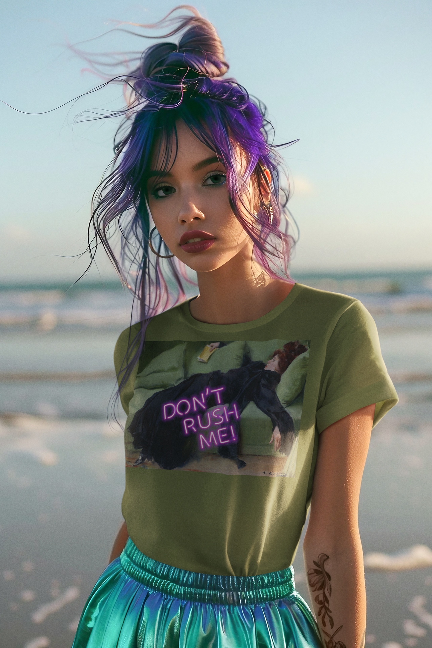 Decadent Young Woman unisex T-Shirt: "Don’t Rush Me" Edition