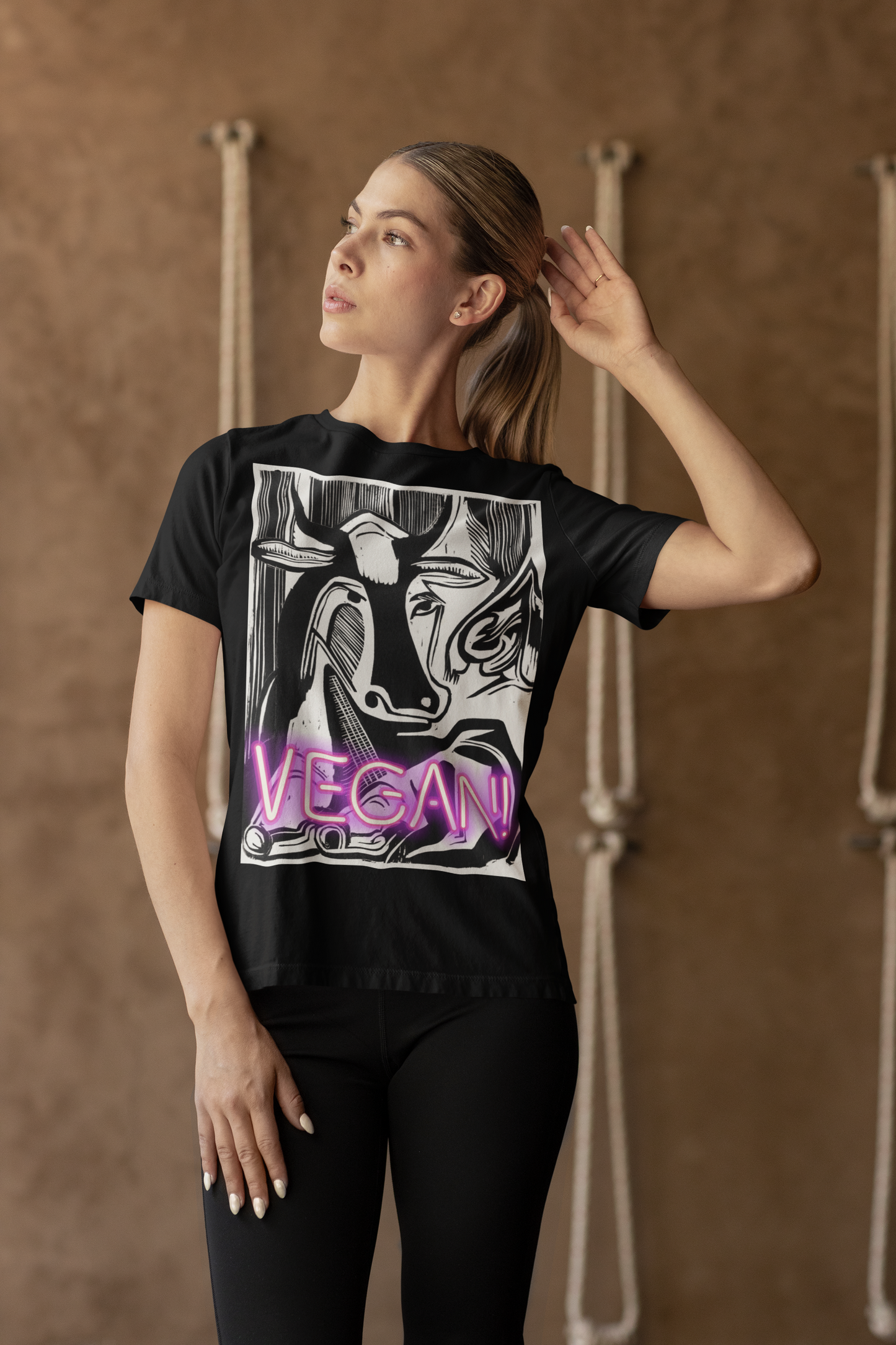 The Large Cow Laying Down T-Shirt – Kirchner - Vegan! Neon Edition