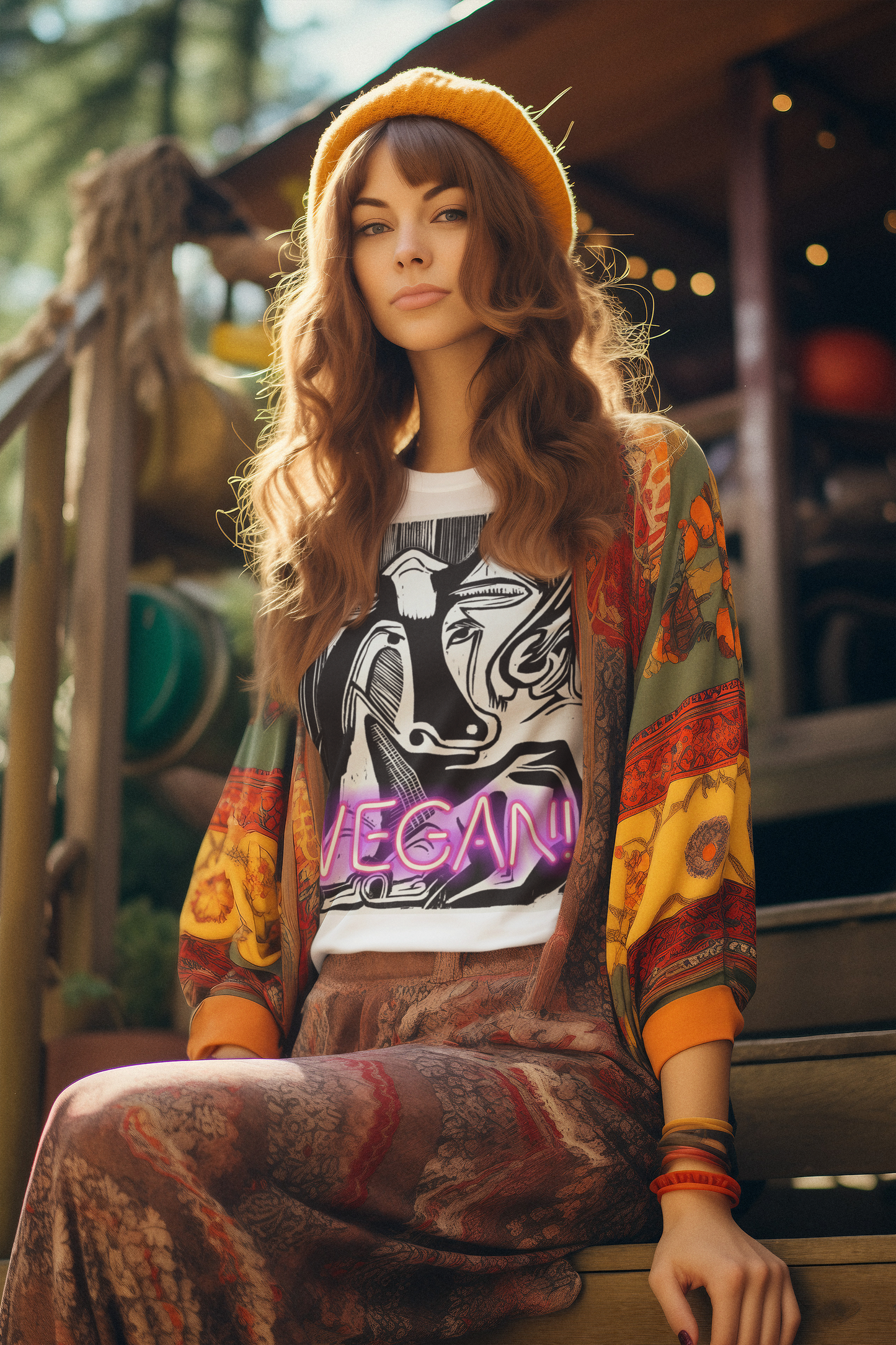 The Large Cow Laying Down unisex T-Shirt – Kirchner - Vegan! Neon Edition