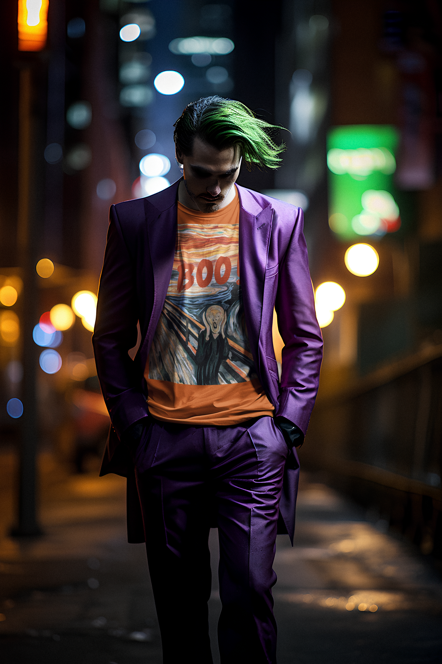 "BOO!" Scream unisex T-Shirt – Edvard Munch’s Iconic Painting Meets Bold Expression