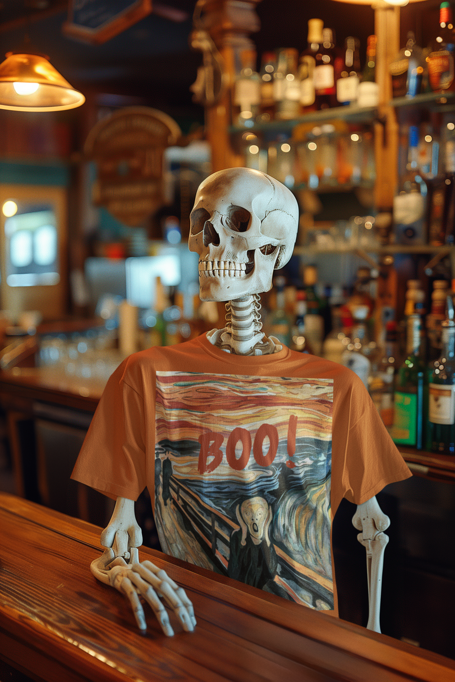 "BOO!" Scream unisex T-Shirt – Edvard Munch’s Iconic Painting Meets Bold Expression