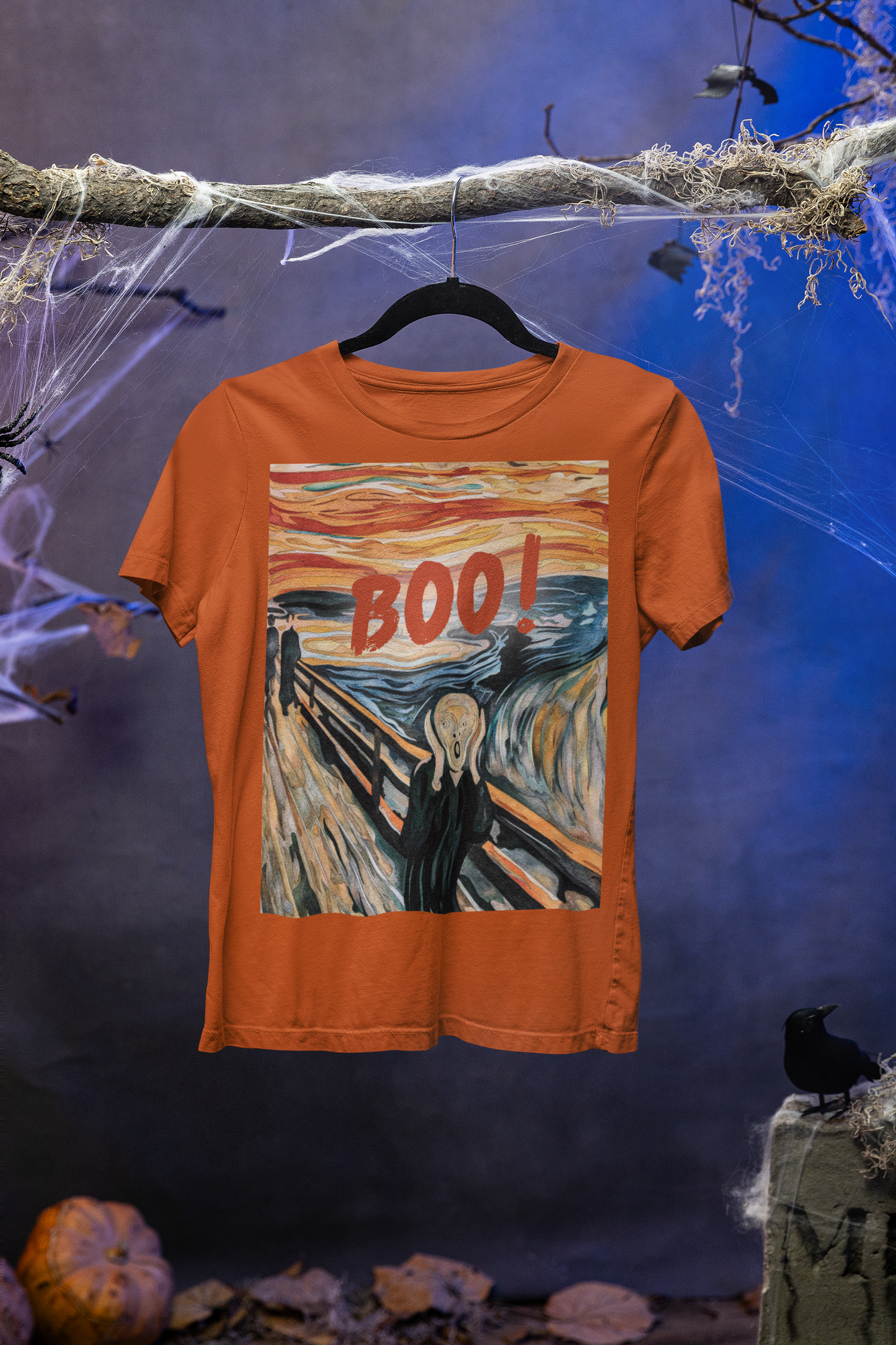 "BOO!" Scream unisex T-Shirt – Edvard Munch’s Iconic Painting Meets Bold Expression
