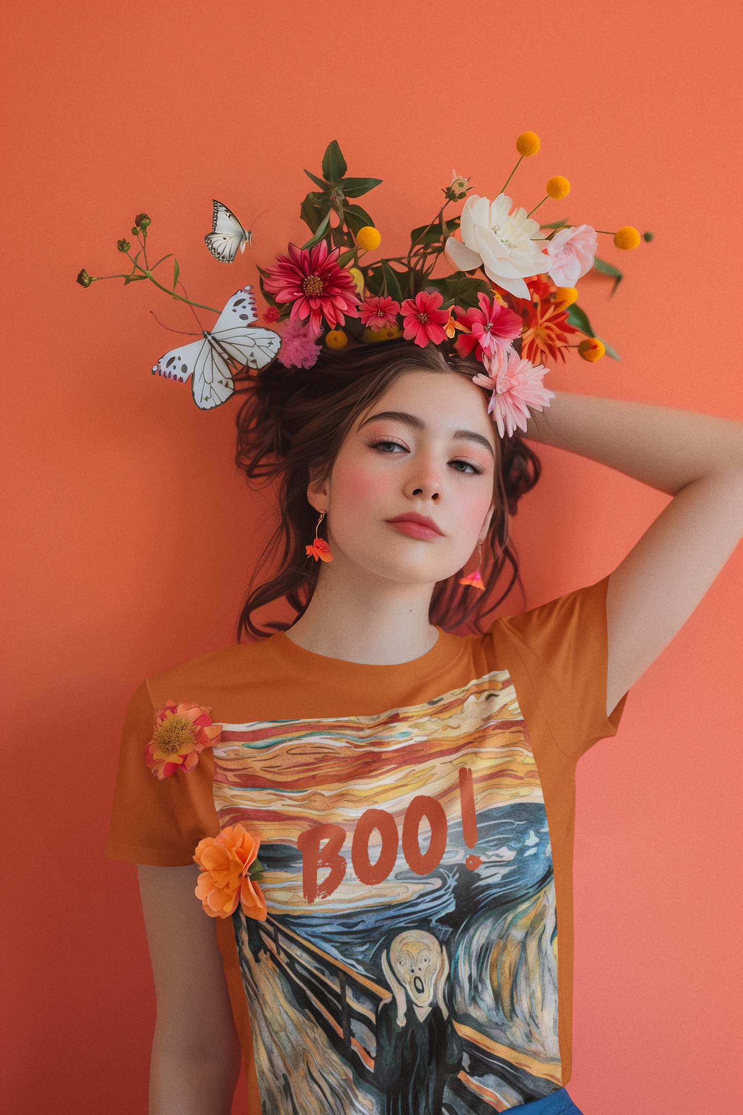 "BOO!" Scream unisex T-Shirt – Edvard Munch’s Iconic Painting Meets Bold Expression