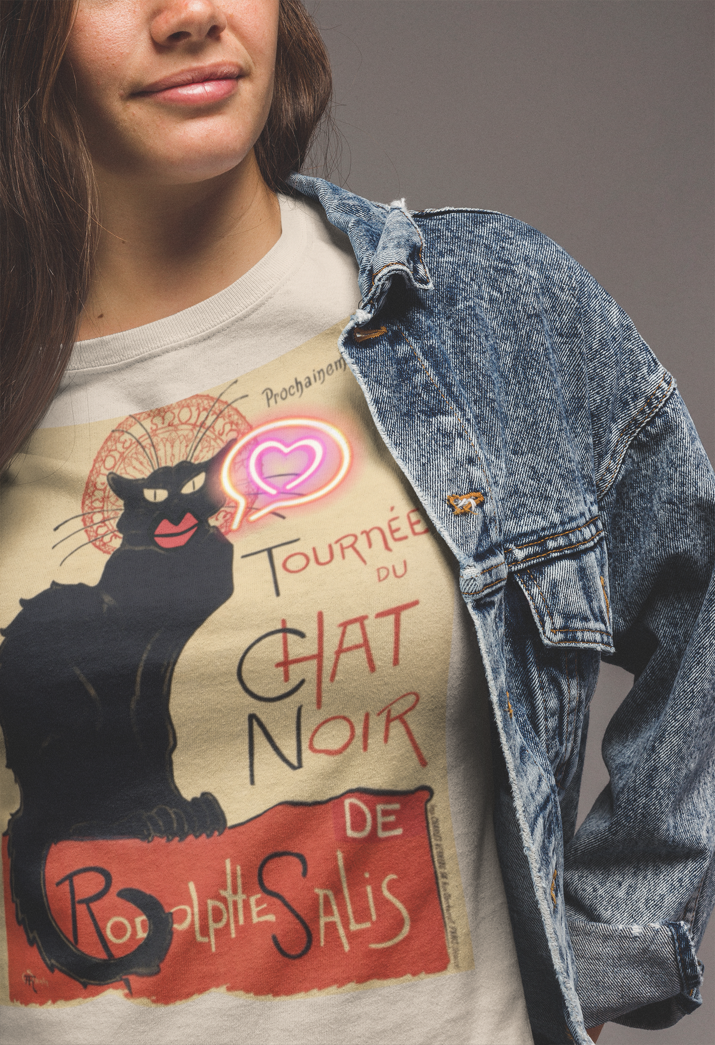 Tournée du Chat Noir unisex T-Shirt: Neon Love Edition
