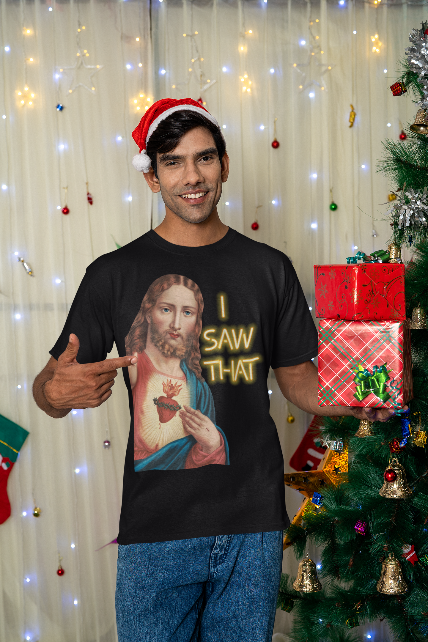 Heart of Jesus Unisex T-Shirt – ‘I Saw That’ Edition