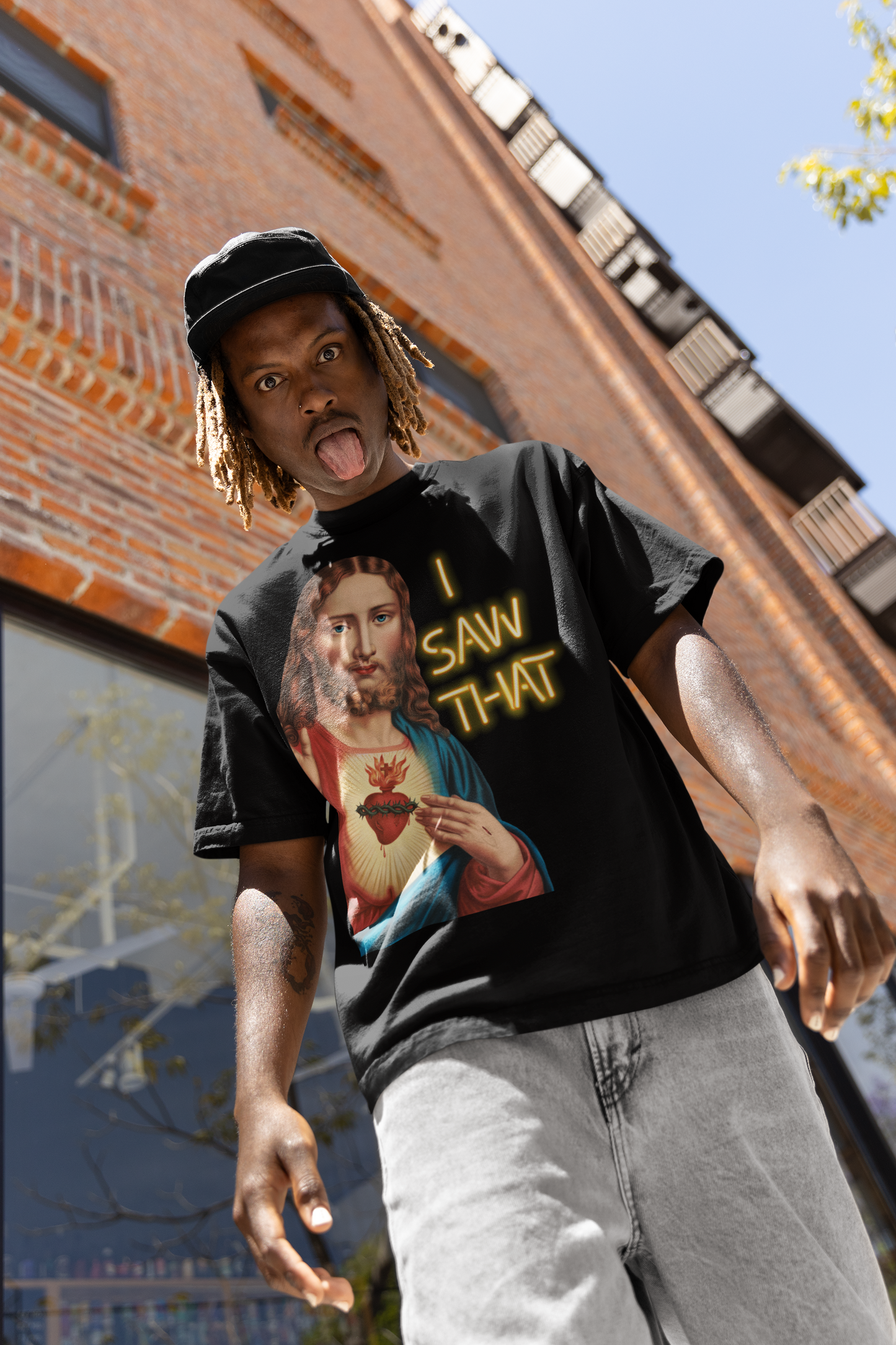 Heart of Jesus Unisex T-Shirt – ‘I Saw That’ Edition