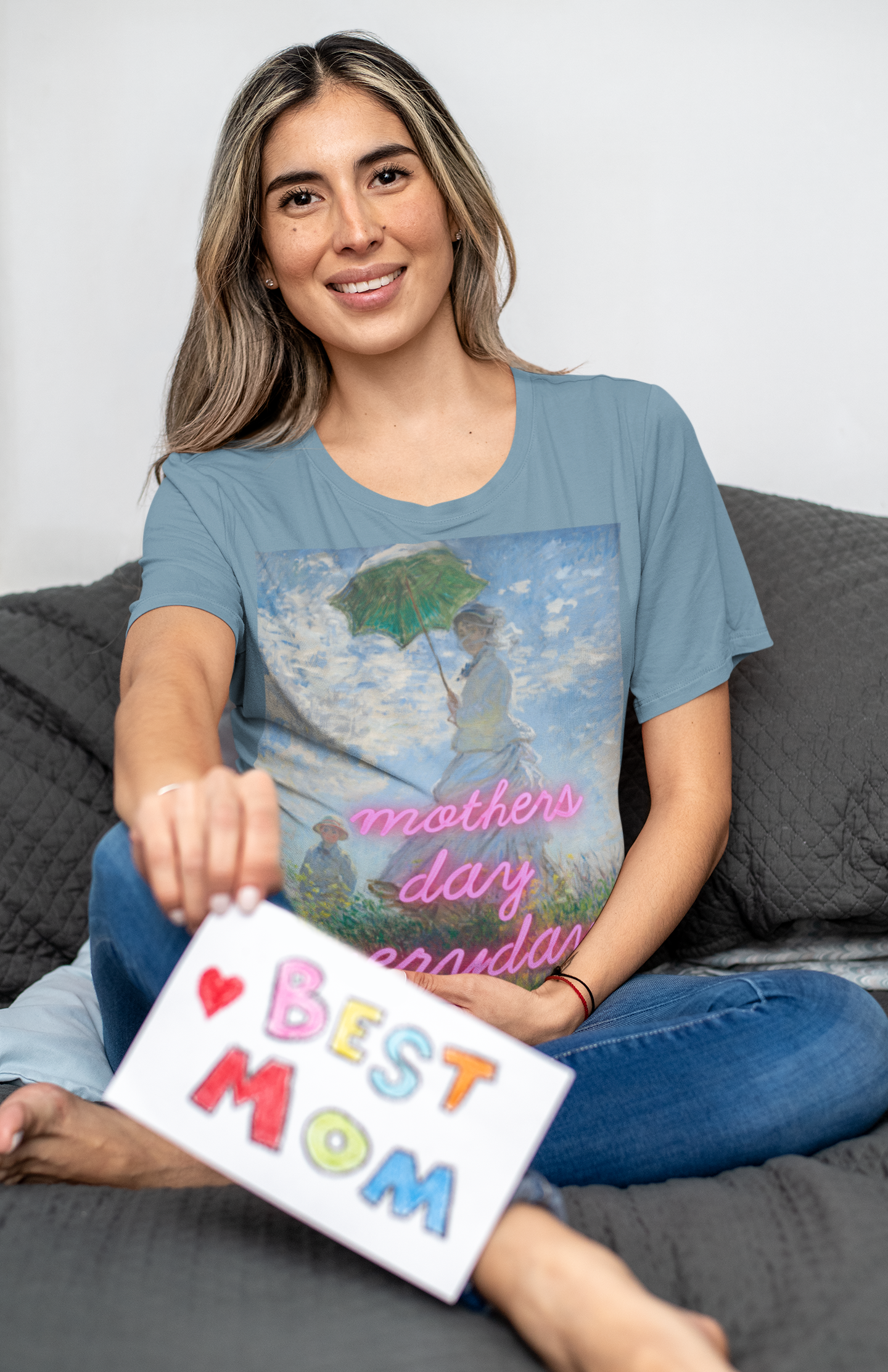 Mothers day everyday - Madame Monet and Her Son - Unisex t-shirt